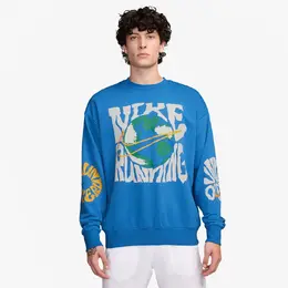 Nike: Синяя толстовка 