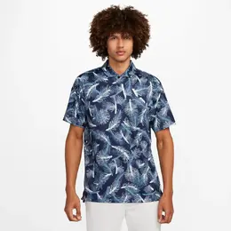 Nike: Синее поло  Dri FIT
