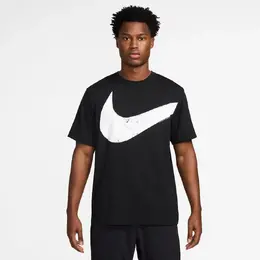 Nike: Чёрная футболка  Swoosh