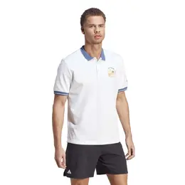 Adidas: Белое поло  Premium