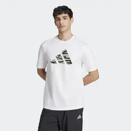 Adidas: Белая футболка 