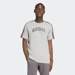 Adidas: Серая футболка 