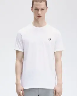 Fred Perry: Белая футболка 
