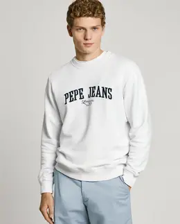 Pepe Jeans: Белый свитшот 