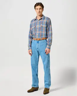 Wrangler: Голубые джинсы 