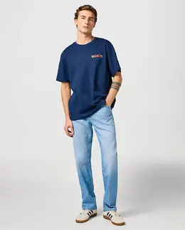 Wrangler: Голубые джинсы 