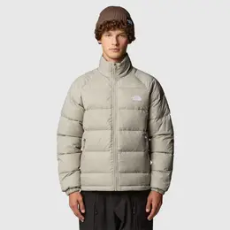 The North Face: Серый пуховик 