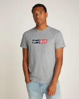 Tommy Jeans: Серая футболка 