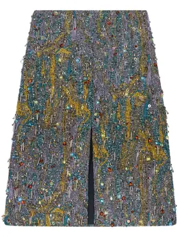 DRIES VAN NOTEN: Жаккардовая юбка 