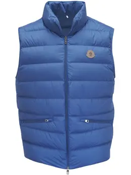 Moncler: Голубой жилет 