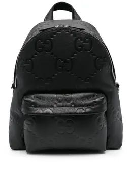 Gucci: Чёрный рюкзак  GG