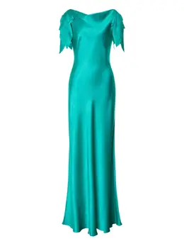 Alberta Ferretti: Атласное платье 