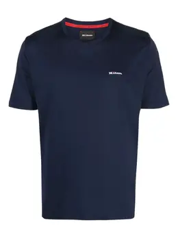 Kiton: Синяя футболка 