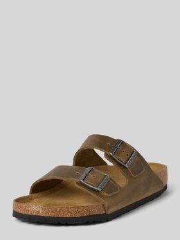 Birkenstock: Шлёпанцы цвета хаки 