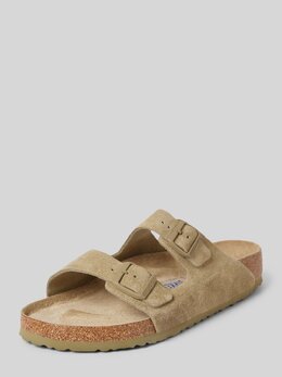 Birkenstock: Шлёпанцы цвета хаки 