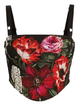 Dolce & Gabbana: Топ с растительным принтом 
