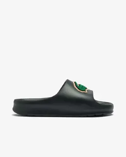 Lacoste: Тёмные шлёпанцы 