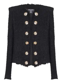 Balmain: Твидовая куртка 
