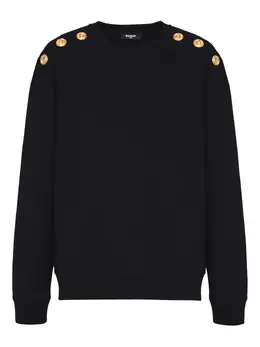 Balmain: Чёрный свитер 