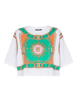 Balmain: Футболка с принтом 