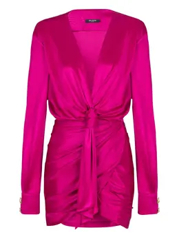 Balmain: Драпированное платье 