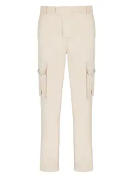 Balmain: Бежевые брюки 