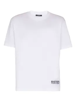 Balmain: Белая футболка 