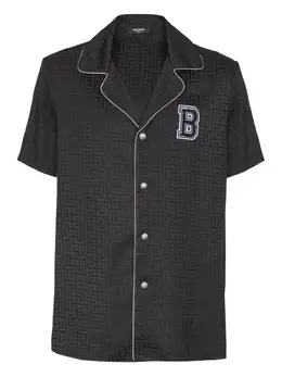 Balmain: Чёрная рубашка 