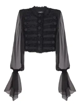 Balmain: Шифоновая куртка 