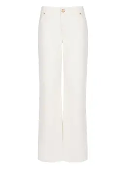 Balmain: Белые джинсы 