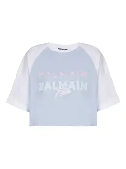 Balmain: Белая футболка 