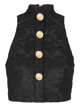 Balmain: Чёрный топ 