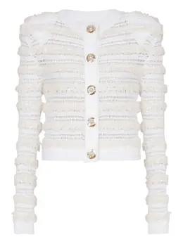 Balmain: Твидовый кардиган 