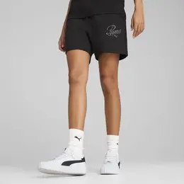PUMA: Чёрные шорты  Ess