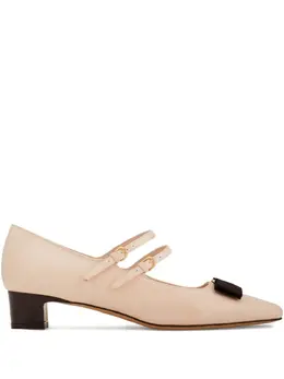 Ferragamo: Бежевые туфли  Vara Bow