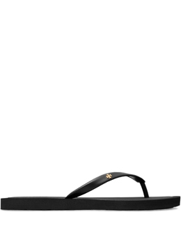 Tory Burch: Чёрные шлёпанцы  Kira