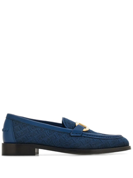 Ferragamo: Синие лоферы  Gancini