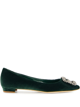 Manolo Blahnik: Зелёные балетки 