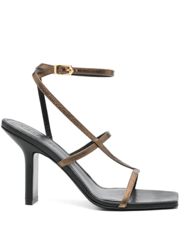 Lanvin: Золотые сандалии 