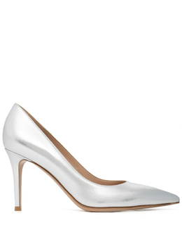 Gianvito Rossi: Серебристые туфли 