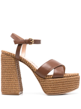 Gianvito Rossi: Коричневые босоножки  Bebe