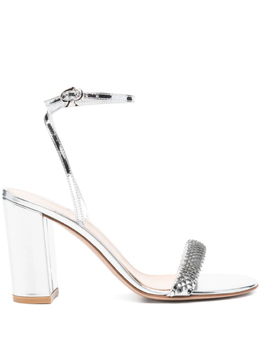 Gianvito Rossi: Серебристые босоножки 