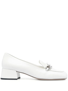 Miu Miu: Белые лоферы 