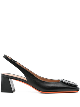 Santoni: Чёрные туфли 
