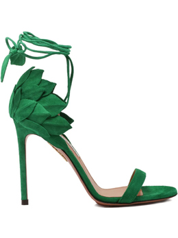 Aquazzura: Зелёные сандалии 