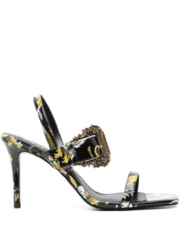 Versace Jeans Couture: Чёрные босоножки 