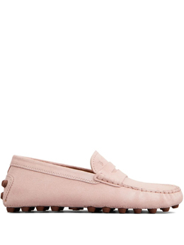 Tod's: Розовые мокасины  Gommino