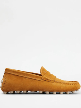 Tod's: Оранжевые мокасины  Gommino
