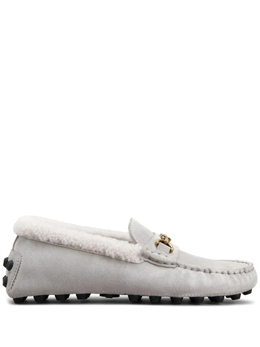 Tod's: Серые лоферы 
