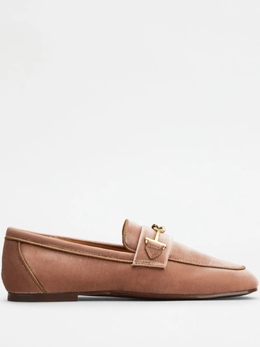 Tod's: Розовые лоферы  Horsebit